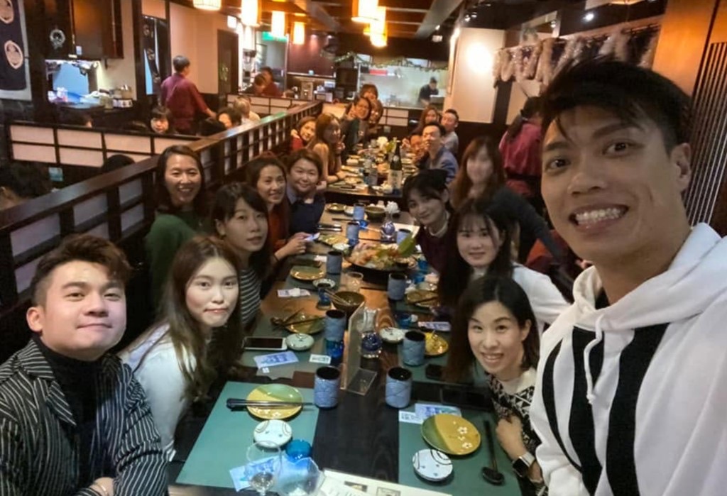 Moxie team dinner at a Japanese restaurant